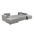 Shanghai Luxury U Shape Corner Sofa Bed - Grey Fabric
