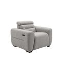 Tokyo Electric Recliner Armchair - Grey Fabric