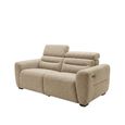 Tokyo Electric Recliner Sofa - Beige Fabric - 3 Seater