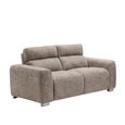 Toronto Electric Recliner Sofa - Beige Fabric - 2 Seater