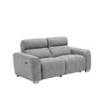 Toronto Electric Recliner Sofa - Grey Fabric - 2 Seater