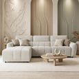Turin Electric Recliner Sofa - Silver Fabric - LHF