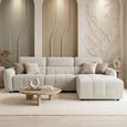 Turin Electric Recliner Sofa - Silver Fabric - RHF