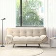 Regis Sofa Bed - Natural Fabric - 3 Seater - Click Clack