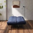 Regis Sofa Bed - Navy Fabric - 3 Seater - Click Clack