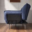 Regis Sofa Bed - Navy Fabric - 3 Seater - Click Clack