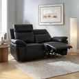Ashby Electric Recliner Sofa - 2 Seater - Black - Leather
