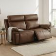 Ashby Electric Recliner Sofa - 2 Seater - Tan - Leather