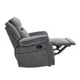 Clayton Glider Recliner Armchair - Grey - Fabric
