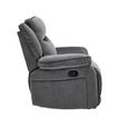 Clayton Glider Recliner Armchair - Grey - Fabric