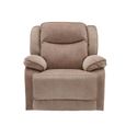 Clayton Glider Recliner Armchair - Light Brown - Fabric