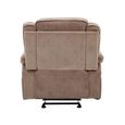 Clayton Glider Recliner Armchair - Light Brown - Fabric