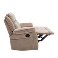 Clayton Recliner Sofa - 2 Seater - Light Brown - Fabric