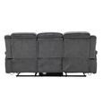 Clayton Recliner Sofa - 3 Seater - Grey - Fabric