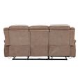 Clayton Recliner Sofa - 3 Seater - Light Brown - Fabric