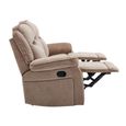Clayton Recliner Sofa Suite - 3+1+1 Seater - Light Brown - Fabric