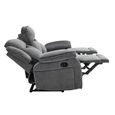 Clayton Recliner Sofa Suite - 3+2 Seater - Grey - Fabric