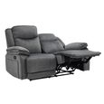 Clayton Recliner Sofa Suite - 3+2 Seater - Grey - Fabric