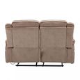 Clayton Recliner Sofa Suite - 3+2 Seater - Light Brown - Fabric