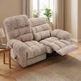 Cloud Manual Recliner Sofa - 2 Seater - Beige - Fabric