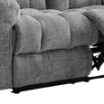 Cloud Manual Recliner Sofa - 2 Seater - Grey - Fabric