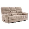 Cloud Manual Recliner Sofa - 3 Seater - Beige - Fabric