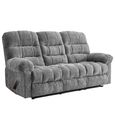 Cloud Manual Recliner Sofa - 3 Seater - Grey - Fabric