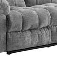 Cloud Manual Recliner Sofa - 3 Seater - Grey - Fabric