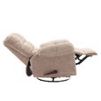 Cloud Swivel Manual Recliner Armchair - Beige - Fabric