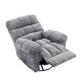 Cloud Swivel Manual Recliner Armchair - Grey - Fabric