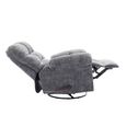 Cloud Swivel Manual Recliner Armchair - Grey - Fabric
