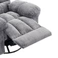 Cloud Swivel Manual Recliner Armchair - Grey - Fabric