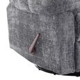 Cloud Swivel Manual Recliner Armchair - Grey - Fabric