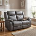 Darlington Recliner Sofa - 2 Seater - Slate Grey - Fabric