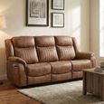 Darlington Recliner Sofa - 3 Seater - Warm Tan - Fabric
