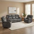 Darlington Recliner Sofa Suite - 3+1+1 Seater - Slate Grey - Fabric