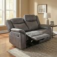 Darlington Recliner Sofa - 2 Seater - Slate Grey - Fabric