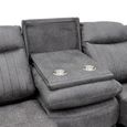 Darlington Recliner Sofa - 3 Seater - Slate Grey - Fabric
