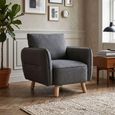 Georgia Armchair - Dark Grey - Fabric