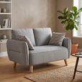 Georgia Sofa - 2 Seater - Light Grey - Fabric