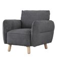 Georgia Armchair - Dark Grey - Fabric