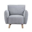 Georgia Armchair - Light Grey - Fabric