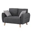 Georgia Sofa - 2 Seater - Dark Grey - Fabric