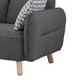 Georgia Sofa - 2 Seater - Dark Grey - Fabric