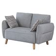 Georgia Sofa - 2 Seater - Light Grey - Fabric