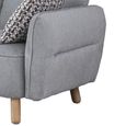 Georgia Sofa - 2 Seater - Light Grey - Fabric
