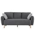 Georgia Sofa - 3 Seater - Dark Grey - Fabric