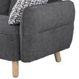 Georgia Sofa - 3 Seater - Dark Grey - Fabric
