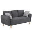 Georgia Sofa Suite - 3+1+1 Seater - Dark Grey - Fabric