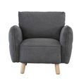 Georgia Sofa Suite - 3+1+1 Seater - Dark Grey - Fabric